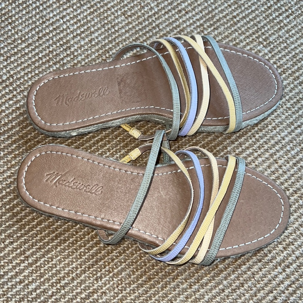 New Madewell Kathryn Pastel Espadrille Sandals
